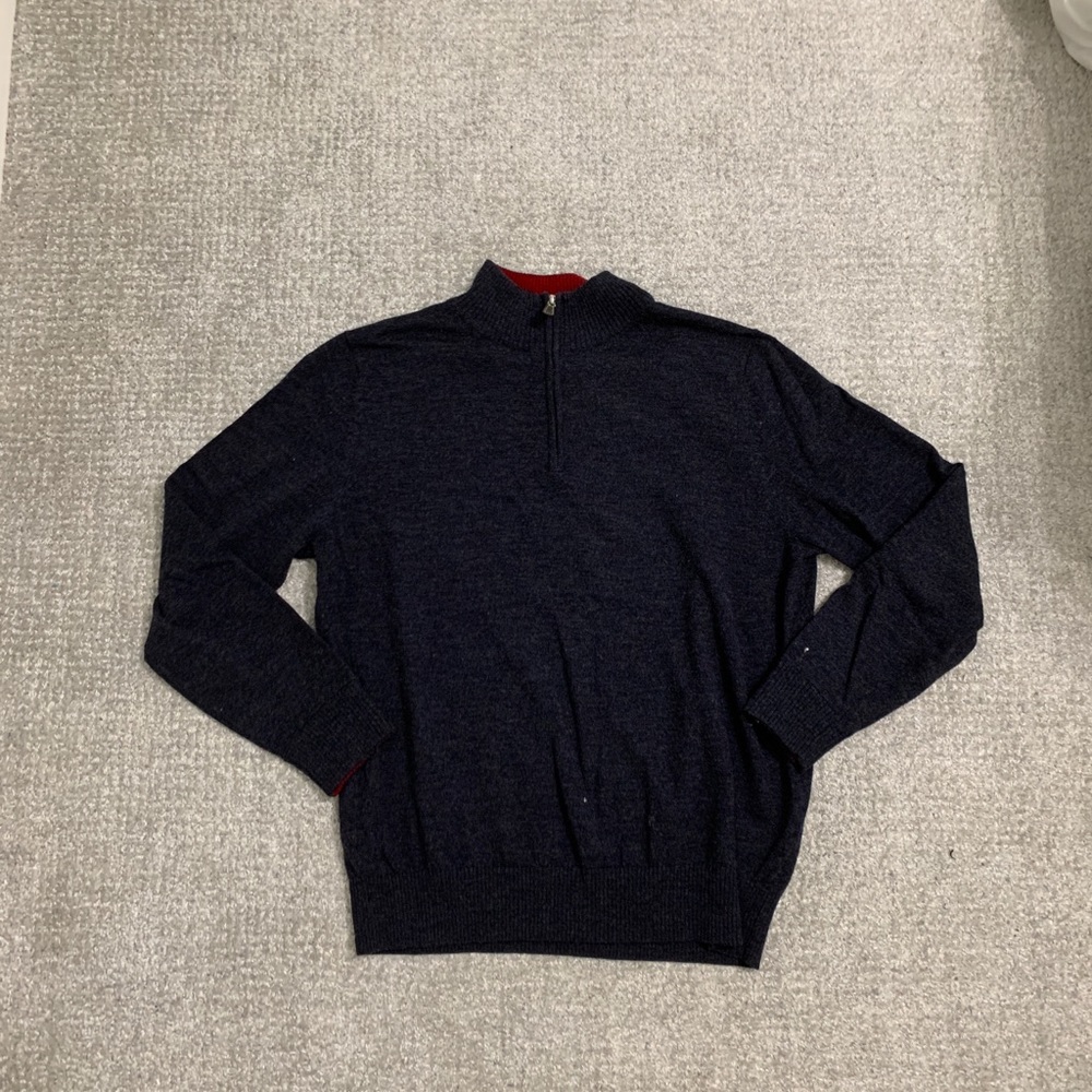 Men’s Tailorbyrd Navy Quarter Zip Sweater